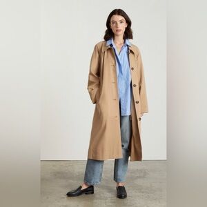 Everlane Women's Gathered Drape Tan Trench Coat
